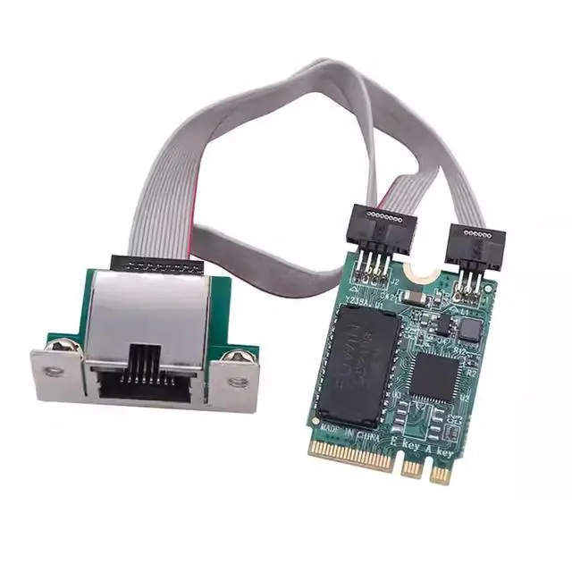 Alt view image 4 of 7 - Vszerda 2.5Gbps 2500Mbps to 2230 NGFF A+E-Key GBE Gigabit 1000Mbps Ethernet Network LAN Cable Adapter for Desktop Motherboard