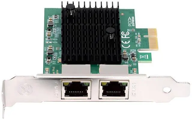 Main image of Vszerda Dual Ports 2.5Gbps 2500Mbps to PCI-E PCI Express 1x GBE Gigabit 1000Mbps Ethernet Network LAN Cable Adapter for Desktop Motherboard