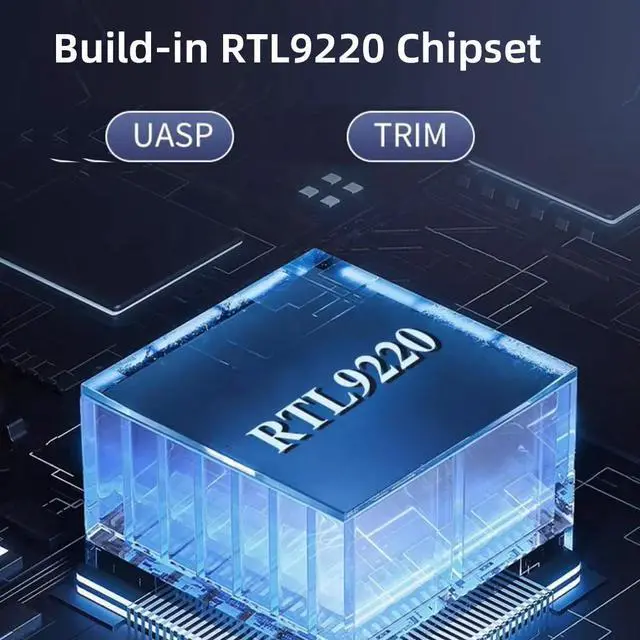 Alt view image 3 of 7 - Vszerda 20Gbps Type-C USB3.2 USB4 to NVME M-Key M.2 SATA SSD PCBA Enclosure 2242/2230mm Adapter RTL9220 Chipset