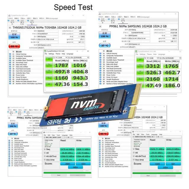 Alt view image 4 of 7 - Vszerda M-Key NVME AHCI SSD M.2 2280 to PCI-E 3.0 PCI Express 4.0 4X Vertical Adapter for Desktop Motherboard