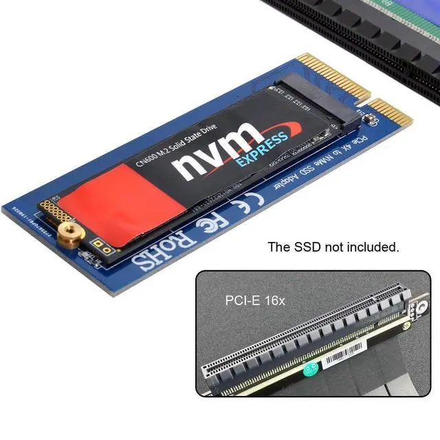 Alt view image 5 of 7 - Vszerda M-Key NVME AHCI SSD M.2 2280 to PCI-E 3.0 PCI Express 4.0 4X Vertical Adapter for Desktop Motherboard