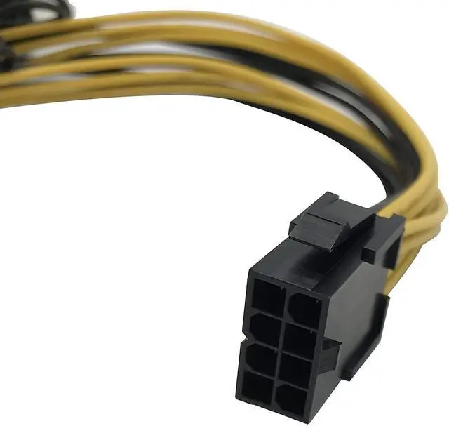 Alt view image 2 of 7 - Vszerda CPU 8 Pin to Dual 8 Pin PCIe Adapter Power Cables, CPU 8 Pin Female to Dual PCIe 2X 8 Pin (6+2) Male Power Adapter Splitter Cable for Graphics Card (2Pack/21cm)