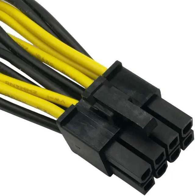 Alt view image 6 of 7 - Vszerda CPU 8 Pin to Dual 8 Pin PCIe Adapter Power Cables, CPU 8 Pin Female to Dual PCIe 2X 8 Pin (6+2) Male Power Adapter Splitter Cable for Graphics Card (2Pack/21cm)