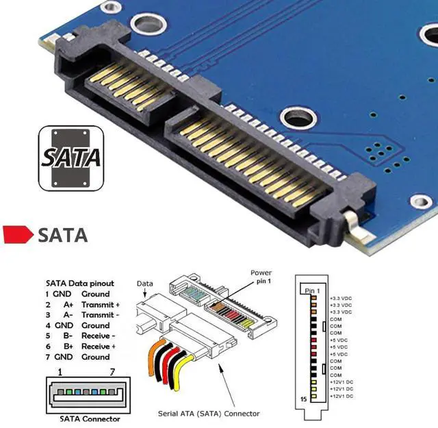Alt view image 4 of 7 - Vszerda Slim Type 50Pin mSATA 3050 SSD 5x3cm to 2.5" SATA 3.0 22Pin Disk Adapter 6Gbps PCBA