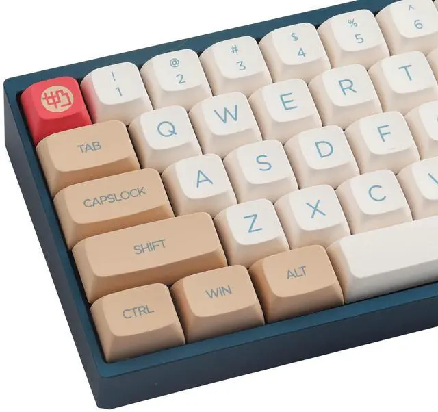 Main image of Vszerda PBT Keycaps 138 Keys Soy Milk Keycap Dye-Sublimation Cute Keycaps XDA Profile Custom Keycap Set for Mac Windows PC Mechanical Keyboards