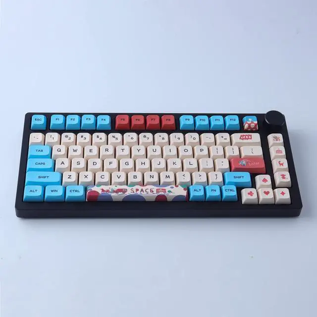 Alt view image 3 of 7 - Vszerda PBT Keycaps 130 Keys Circus Keycaps Dye-Sublimation Cute Keycaps XDA Profile Custom Keycaps for Cherry Gateron MX Switches Mechanical Keyboards