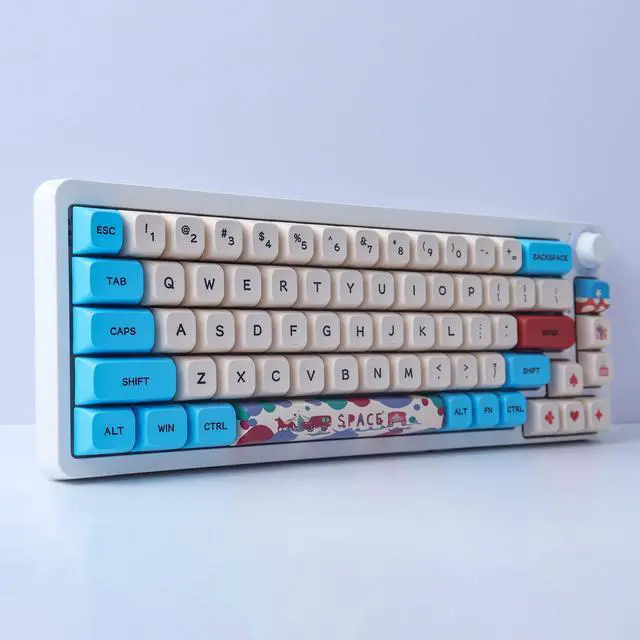 Alt view image 4 of 7 - Vszerda PBT Keycaps 130 Keys Circus Keycaps Dye-Sublimation Cute Keycaps XDA Profile Custom Keycaps for Cherry Gateron MX Switches Mechanical Keyboards