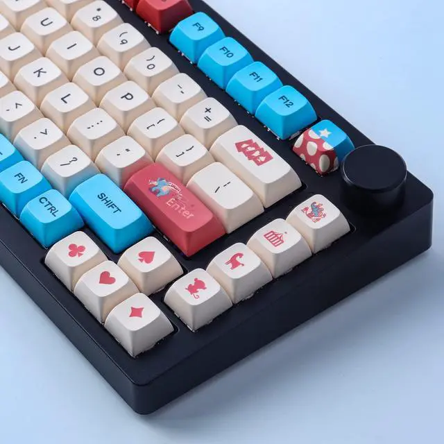 Alt view image 7 of 7 - Vszerda PBT Keycaps 130 Keys Circus Keycaps Dye-Sublimation Cute Keycaps XDA Profile Custom Keycaps for Cherry Gateron MX Switches Mechanical Keyboards