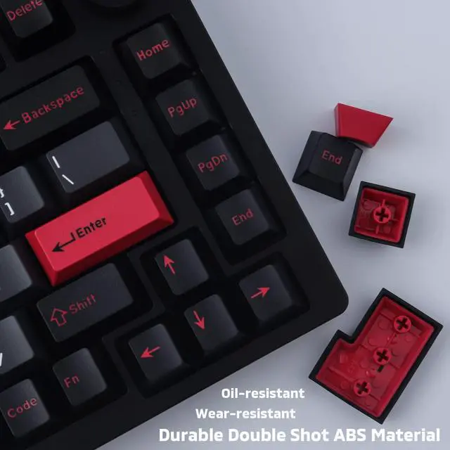 Alt view image 3 of 7 - Vszerda Keycaps 172 Keys Custom Keycaps Double Shot ABS Keycap Set 6.25u 7u Cherry Profile for Cherry Gateron MX Switches Mechanical Keyboard (Evil Dolch)