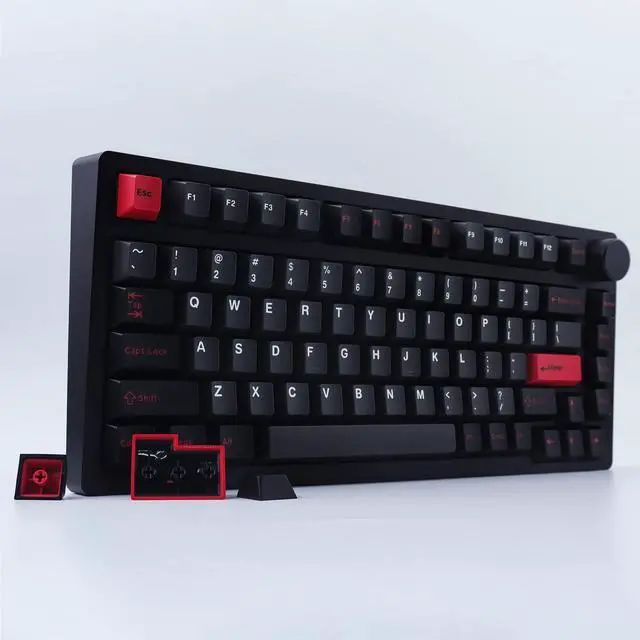 Alt view image 5 of 7 - Vszerda Keycaps 172 Keys Custom Keycaps Double Shot ABS Keycap Set 6.25u 7u Cherry Profile for Cherry Gateron MX Switches Mechanical Keyboard (Evil Dolch)