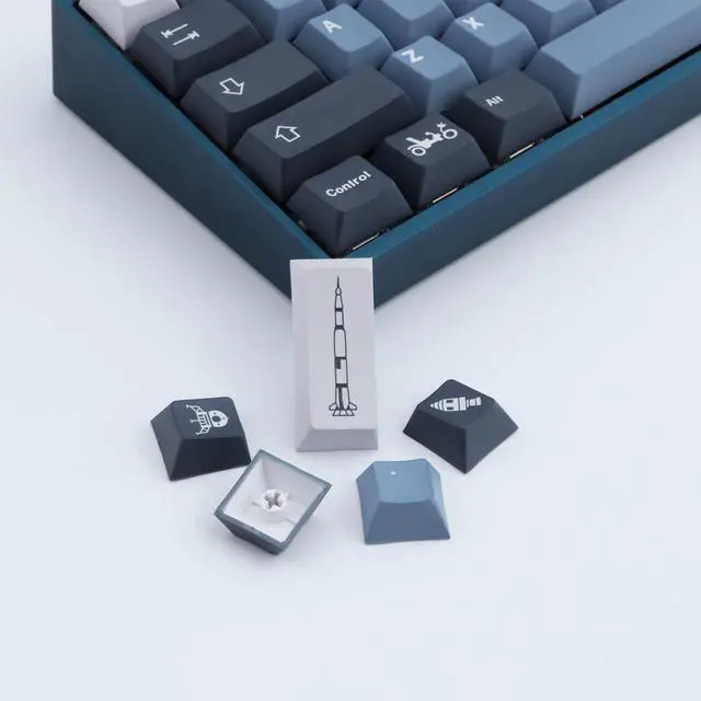 Alt view image 7 of 7 - Vszerda PBT Apollo Aerospace Custom Keycaps - Cherry Profile, Dye-Sublimation, Cherry Gateron MX Switches Compatible, US & UK Layouts (3U, 6.25U, 7U Spacebar)