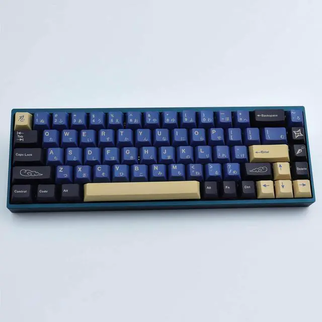 Alt view image 2 of 7 - Vszerda PBT Keycaps 119 Keys Blue Samurai Dye-Sublimation Ninja PBT Keycap Set Cherry Profile Custom Keycaps for Cherry Gateron MX Switches Mechanical Keyboards US Layout