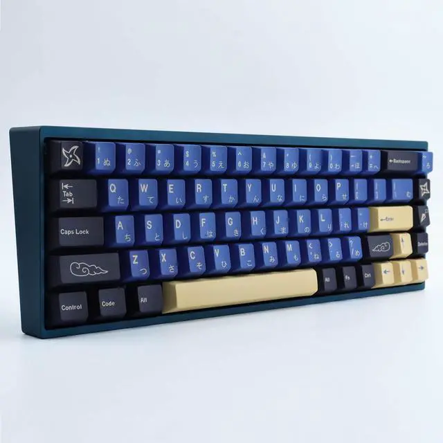 Alt view image 3 of 7 - Vszerda PBT Keycaps 119 Keys Blue Samurai Dye-Sublimation Ninja PBT Keycap Set Cherry Profile Custom Keycaps for Cherry Gateron MX Switches Mechanical Keyboards US Layout