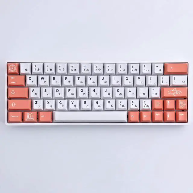 Alt view image 4 of 7 - Vszerda PBT Keycaps, 143 Keys Liftoff Keycaps Dye-Sublimation 6.25u 7u Spacebar PBT Keycap Set Cherry Profile Japanese Custom Keycaps for Mechanical Keyboards