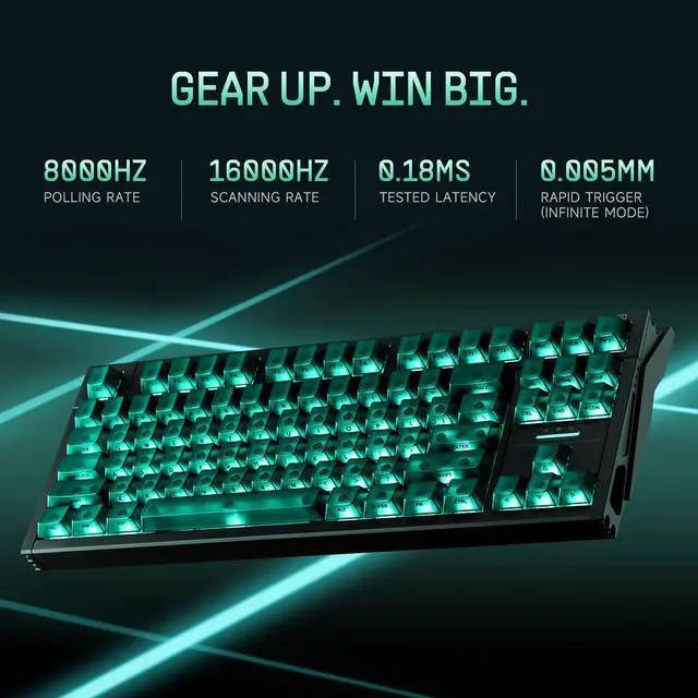 Alt view image 2 of 5 - Vszerda EZ80 RS Magnetic Switch Hall Effect Gaming Keyboard (Magnetic Jade Pro)
