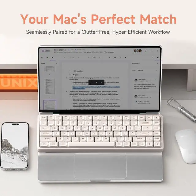 Alt view image 7 of 7 - Vszerda Magi75 Pro Low-Profile Wireless Mechanical Keyboard 75% Layout, Hot-Swappable Creamy Linear, RGB Backlit, Full Aluminum, VIA Customizable for Mac/Windows/Linux (Media Controls)