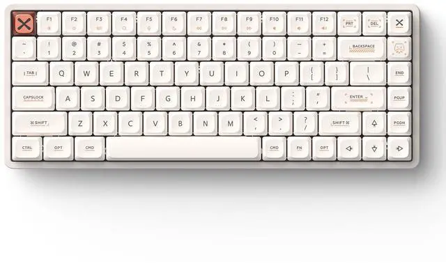 Main image of Vszerda Magi75 Low Profile Wireless Mechanical Keyboard 75% Layout, Hot-Swappable Creamy Linear, RGB Backlit, Full Aluminum, VIA Customizable for Mac/Windows/Linux(White)