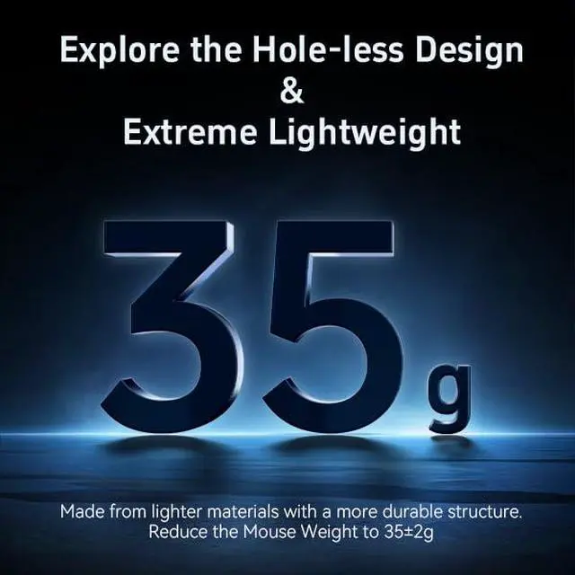 Alt view image 3 of 7 - Vszerda Blazing Sky F1 Wireless Gaming Mouse, 8k Hz Polling Rate, Ultra-Light 3550g, Dual-Mode (2.4G/USB-C), Ice-Feeling Coating, Leviatan Co-Branded Edition (F1 Extreme, LEVIATAN Blue)