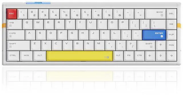 Main image of Vszerda RS6 Ultra Aluminum Hall Effect Gaming Keyboard 65% Compact 68 Keys, 0.001 mm RT, 8K Polling, Hot-Swappable, RGB (White-Jade Magnetic)