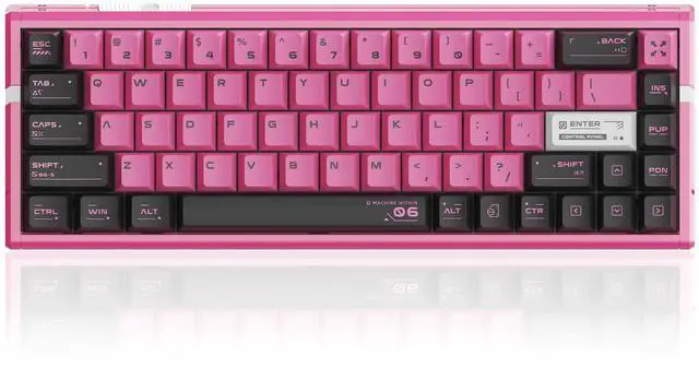 Main image of Vszerda RS6 Ultra Aluminum Hall Effect Gaming Keyboard 65% Compact 68 Keys, 0.001 mm RT, 8K Polling, Hot-Swappable, RGB (Sakura-Jade Magnetic)