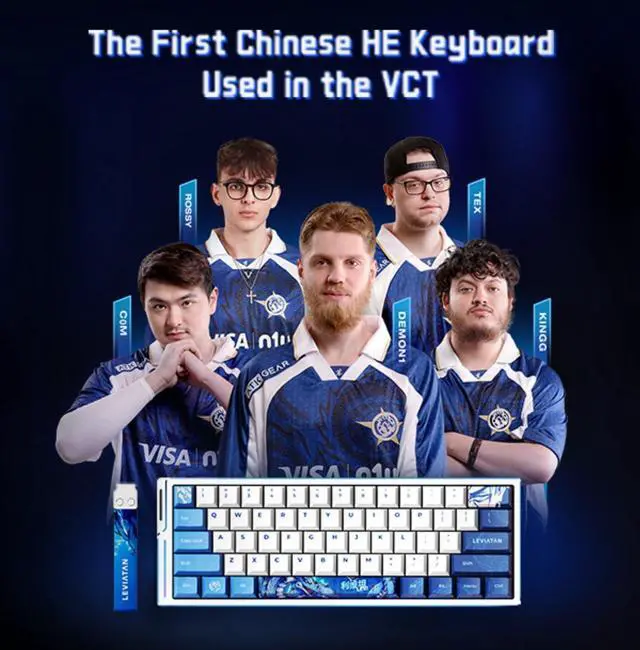 Alt view image 5 of 7 - Vszerda Edge 60/63 HE Ultimate Gaming Keyboard, Wolves Esports x Leviatan Collaboration, CNC Aluminum, 8K Polling, 0.0013.3 mm Adjustable Actuation, RGB Magnetic Switches (LEV 60 TTC RGB Magneto)