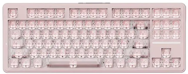 Main image of Vszerda A87 Pro Wireless Mechanical Keyboard, 87-Key TKL, Gasket Mount, Hot-Swap, Tri-Mode RGB (Peach Mist)