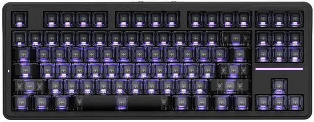 Main image of Vszerda A87 Pro Wireless Mechanical Keyboard, 87-Key TKL, Gasket Mount, Hot-Swap, Tri-Mode RGB (Starry Night)