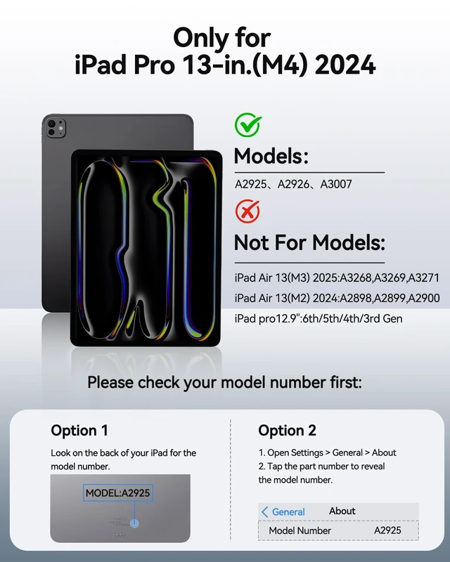 Alt view image 2 of 7 - AUSDOM Magnetic Keyboard Case for iPad Pro 13 inch (M5 2025 / M4 2024) | Easy-Set Floating Cantilever Stand, Click-Anywhere Trackpad, 11-Color Backlight, Keyboard Case with Pencil Holder, Black