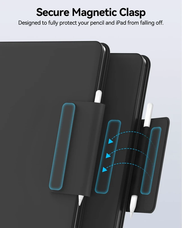Alt view image 6 of 7 - AUSDOM Magnetic Keyboard Case for iPad Pro 13 inch (M5 2025 / M4 2024) | Easy-Set Floating Cantilever Stand, Click-Anywhere Trackpad, 11-Color Backlight, Keyboard Case with Pencil Holder, Black