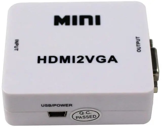 Main image of Vszerda Mini HDMI to VGA Converter with Audio HDMI2VGA 1080P Adapter Connector for PC Laptop to HDTV Projector