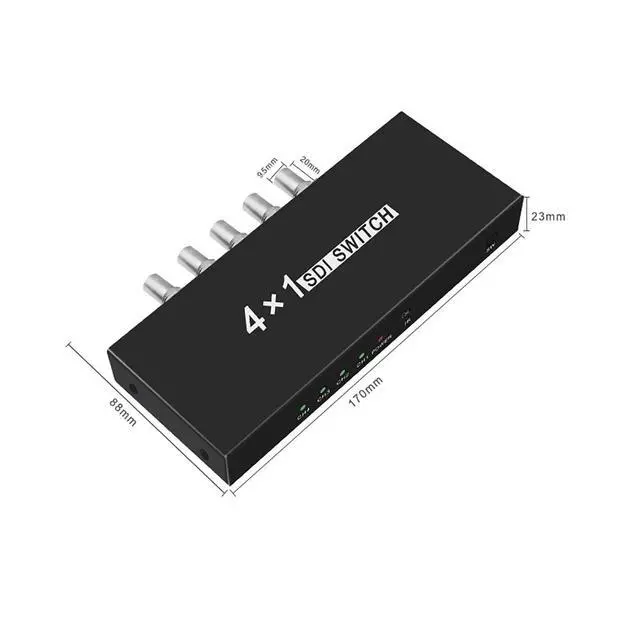 Alt view image 4 of 6 - Vszerda SDI 4x1 Switch 4 Channels SDI Signal to A SDI Signal Channel Support Full-HD SDI Signal Input and Output