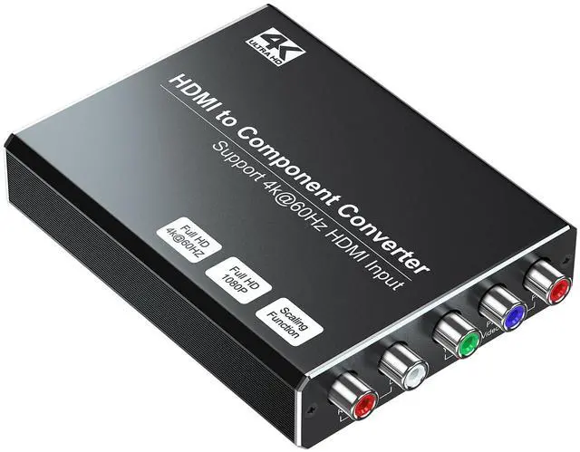 Main image of Vszerda 4K HDMI to Component Converter with Scaling Function, HDMI to YPbPr Converter Support 4K/60Hz Input, Support 480i/576i Component Output, Compatible with DVD/PS3/PS4/PS5/Amazon Fire TV Sticks
