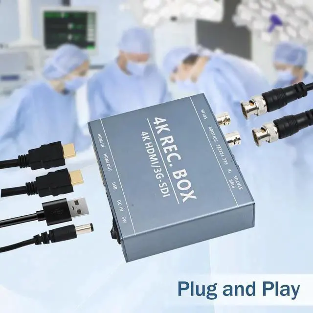 Alt view image 2 of 7 - Vszerda 3G SDI 4K HDMI DVI Audio Video Capture Recorder SDI Loop Out 1080P Output for Live Stream Broadcast Teaching
