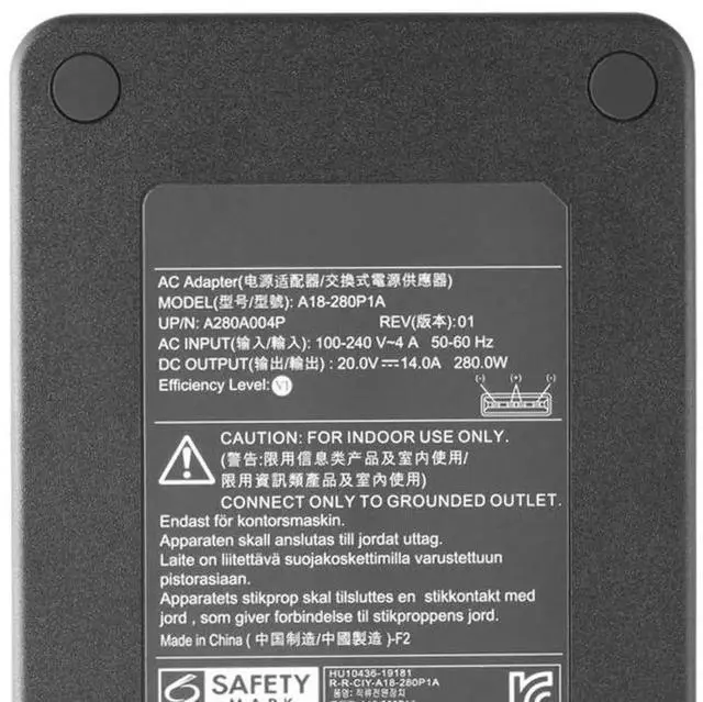 Alt view image 5 of 7 - Vszerda 280W 20V 14A USB Square Tip Charger A18-280P1A A280A004P S93-0409330-C54 for MSI GP66 Leopard 11UX 11UG 11UH, GE66 Raider 10SD 10SE 10UE MS-1542, GE76 10UE 10UH 10UG 11UG 11UH Gaming Laptops