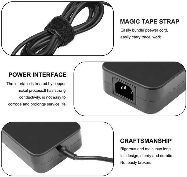 Alt view image 4 of 7 - Vszerda 230W 240W USB Tip Laptop Charger 20V 11.5A/12A Power Cord Adapter, Replacement for MSI GE76 GE66 Raider GP76 GP66 Leopard Gaming Laptops