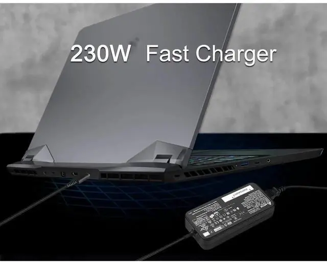 Alt view image 6 of 7 - Vszerda 230W 240W USB Tip Laptop Charger 20V 11.5A/12A Power Cord Adapter, Replacement for MSI GE76 GE66 Raider GP76 GP66 Leopard Gaming Laptops