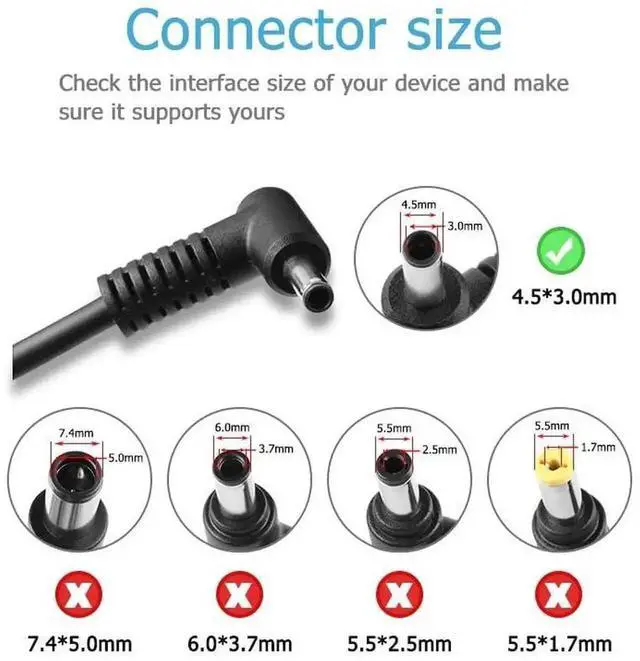 Alt view image 4 of 7 - Vszerda 240W 20V 12A AC Charger Replacement PN A20-240P2A S93-0409420-C54 4.5×3.0mm Tip for MSI Katana GF66 MS-1583, Pulse GL66 MS-1581 MS-1582, GL76 MS-17L3, Stealth GS66 12UGS 12UH Gaming Laptops