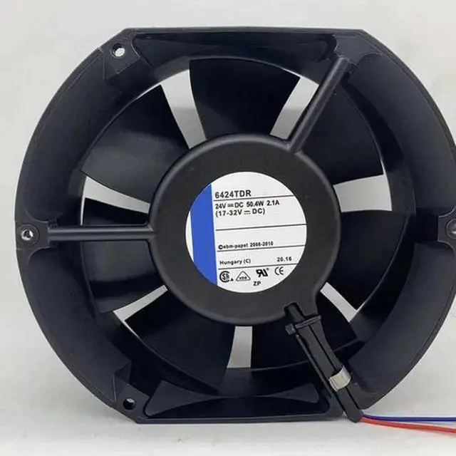 Alt view image 2 of 5 - Vszerda 1PCS Brand New Ebmpapst 6424TDR High Performance Inverter Cooling Fan, DC 24V 2.1A 50.4W 172×150×51mm Industrial Axial Fan