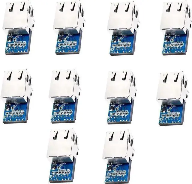 Main image of Vszerda 10PCS USR-K7 TTL UART to Ethernet Serial Server Module, 10/100Mbps RJ45, Modbus RTU to Modbus TCP Gateway