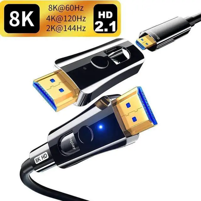 Main image of Vszerda Long-in-wall Certified Premium Ultra High Speed Detachable HDMI Cable - 2.1 8K 60Hz, 4K 120Hz , 48Gbps HDR eARC HDCP2.3- 330Feet/100m