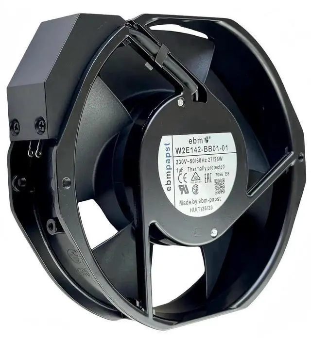 Alt view image 3 of 7 - Vszerda ebm-papst W2E142-BB01-01 7056ES Replacement Cooling Fan, 230V 27/28W 172×150×38mm High Temp Resistant Metal Axial Fan