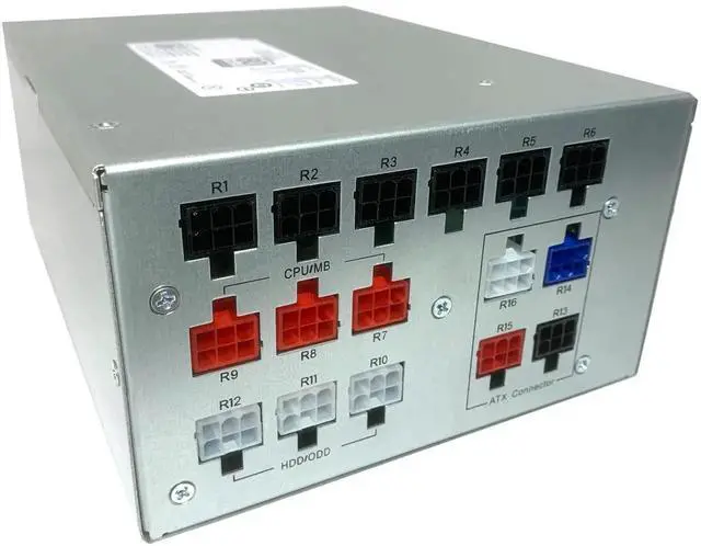Alt view image 5 of 6 - Vszerda 850W Full Modular Upgraded Power Supply D850EF-00 PN 48Y6D, Gaming Workstation PSU for Dell Alienware Aurora R2 R5 R6 R7 A51, XPS 8910 8920 8930, Precision T3630 T3640, Inspiron 5675 5680
