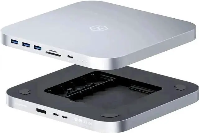 Main image of Hagibis MC25 Pro DP USB-C Docking Station with Dual Hard Drive Enclosure, 4K 60Hz DP1.4 Type-C Hub for Mac Mini M2, Mac Studio M1 Max/M1 Ultra, Supports M.2 NVMe NGFF & 2.5" SATA HDD/SSD, 10Gbps USB3.