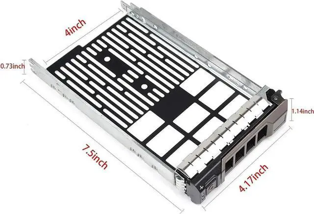 Alt view image 4 of 7 - Vszerda 10 Pack 3.5" LFF SAS SATA Hard Drive Tray Caddy PN F238F 0F238F Hot Swap Carrier Compatible with Dell PowerEdge 11G 12G 13G 14G T340 T440 T640 R530 R730 R930 R520 R720 R720XD Server