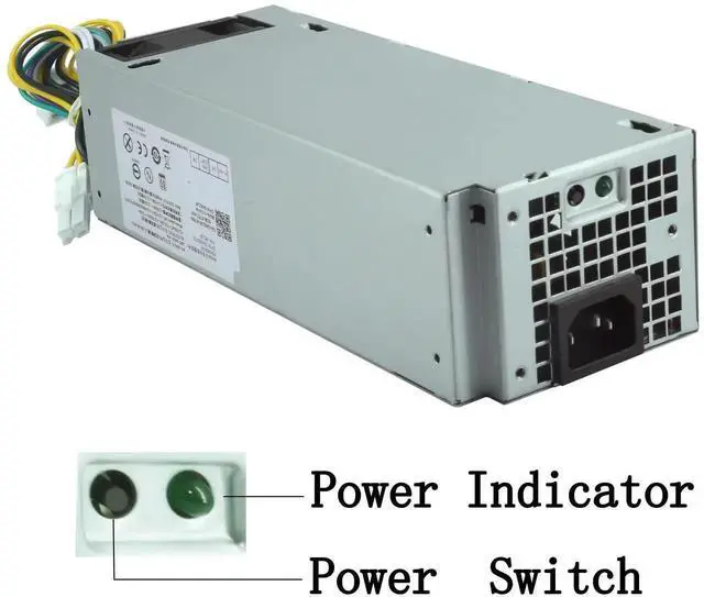 Alt view image 2 of 7 - New 240W SFF Power Supply H240EM-00 B240NM-00 L240AM-00 AC240EM-00 L240EPM-00 THRJK 4GTN5 4R1KT D7GX8 Compatible with Dell Optiplex 3040 3046 3250 3650 3656 5040 7040 SFF Desktop, 8Pin + 4Pin Connecto