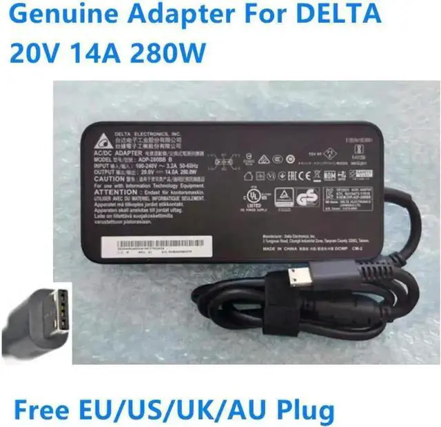 Main image of Vszerda 20V 14A 280W AC DC Power Adapter Replacement for Delta ADP-280BB B Chicony A18-280P1A, Compatible with MSI GE66 GE76 GP76 Raider Leopard Gaming Laptop Charger Power Supply