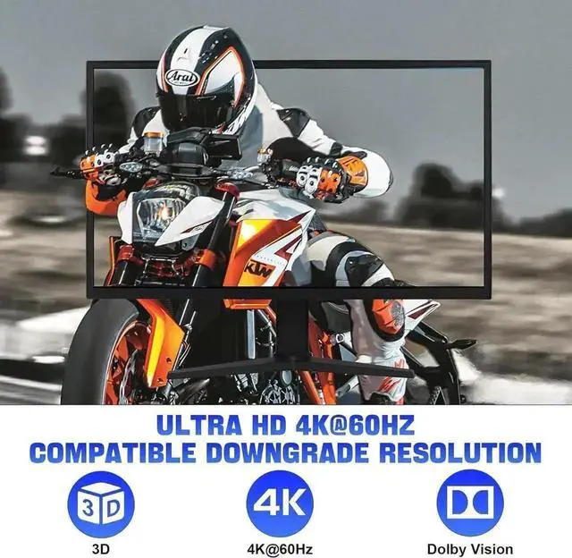 Alt view image 3 of 7 - Vszerda 2 Port Triple Monitor KVM Switch (2HDMI+1DP), 4K@60Hz USB3.0 KVM Switcher with Audio & Mic, 3 USB 3.0 Ports for 2 PCs Share 3 Displays Keyboard Mouse