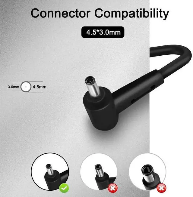 Alt view image 5 of 5 - Vszerda 150W AC Laptop Charger Adapter 19.5V for ASUS Zenbook/Vivobook Pro Series, 4.5×3.0mm Tip, Replaces ADP-150CH D A18-150P1A