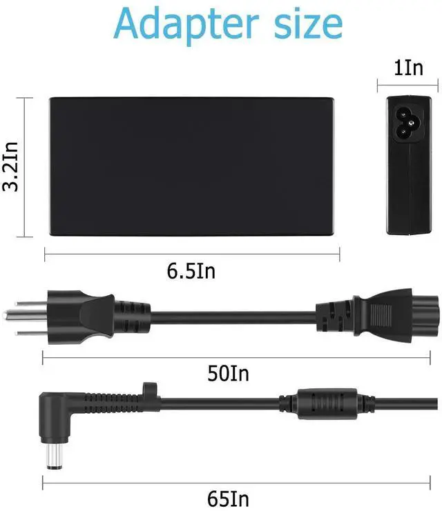 Alt view image 2 of 6 - Vszerda 150W 19.5V 7.7A Laptop AC Charger PN L68323-001 901981-003 L89697-001 for HP ProOne 440 G9 All-in-One, Pavilion All-in-One, ProDesk 600 G1-G5, EliteBook 8460W 8560W