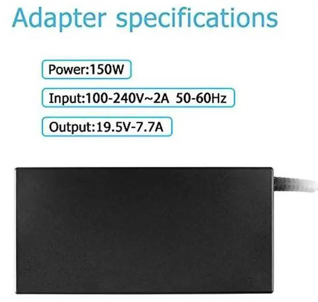 Alt view image 4 of 6 - Vszerda 150W 19.5V 7.7A Laptop AC Charger PN L68323-001 901981-003 L89697-001 for HP ProOne 440 G9 All-in-One, Pavilion All-in-One, ProDesk 600 G1-G5, EliteBook 8460W 8560W